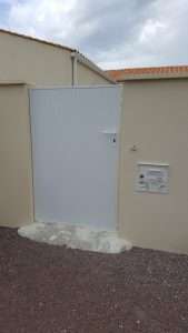 clotout portillon pvc plein blanc