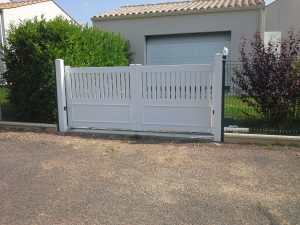 portail pvc semi ajouré blanc clotout royan saujon médis